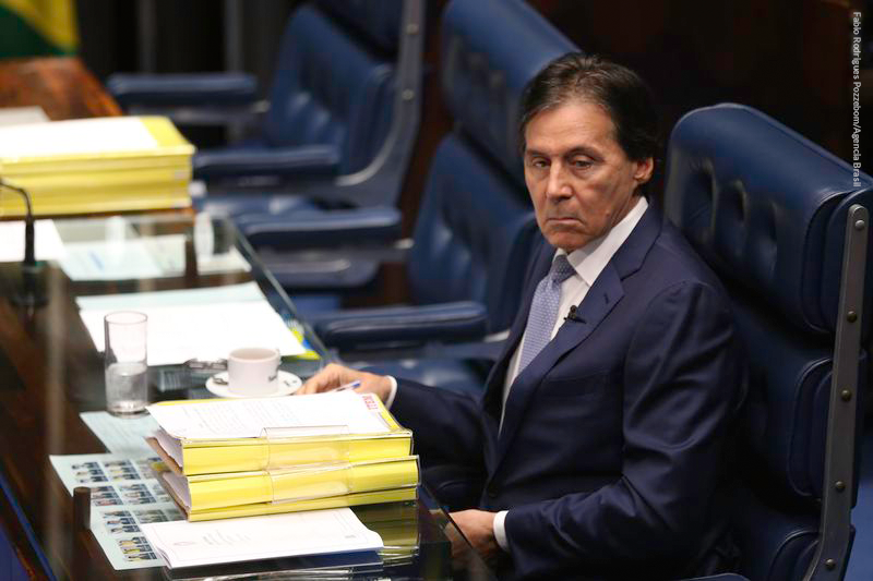 O presidente do Senado, Eunício Oliveira, em sessão que aprovou as MPs que desafetam unidades de conservação. Foto: Fabio Rodrigues Pozzebom/Agência Brasil