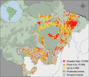Cadastro Ambiental Rural em MT e PA em 2013.