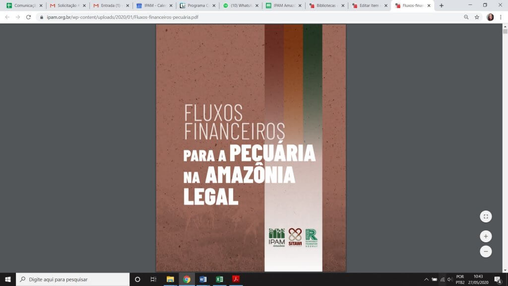 Fluxos financeiros para a pecuária na Amazônia Legal