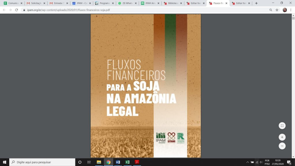 Fluxos financeiros para a soja na Amazônia Legal