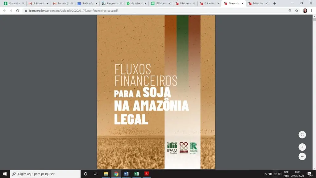 Fluxos financeiros para a soja na Amazônia Legal