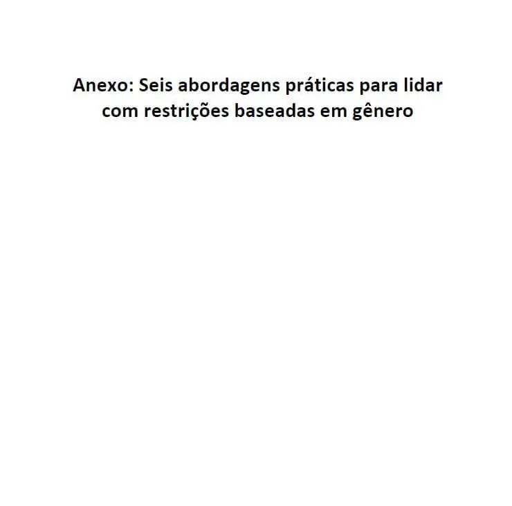 Abordagens práticas para lidar com restrições de gênero