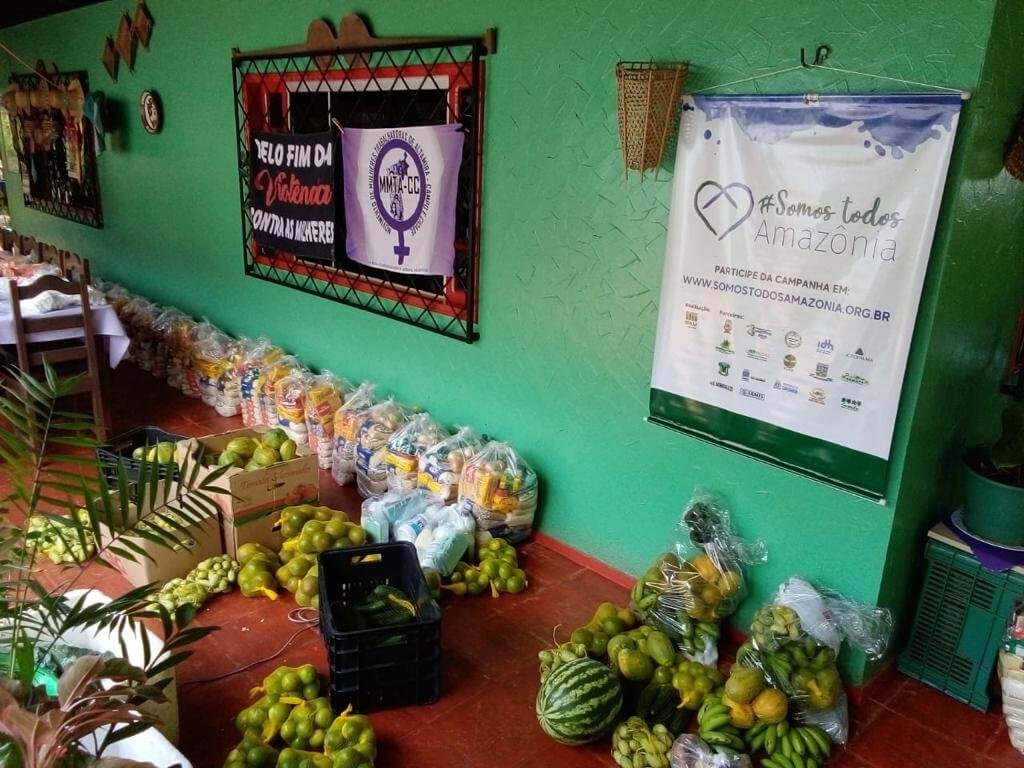 Cestas a serem entregues às familias carentes / Foto: Plácido Santos, IPAM