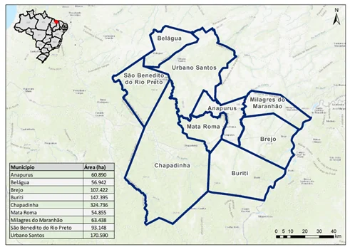Área de atuação do Projeto Cadeias Sustentáveis