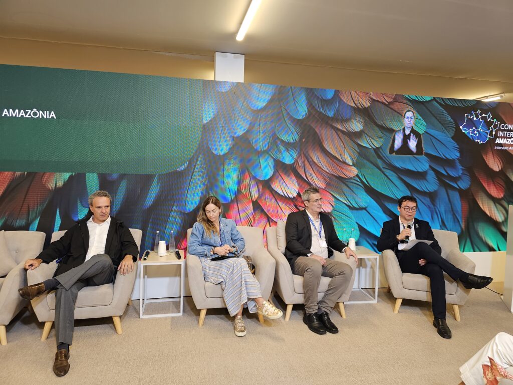 Eugênio Pantoja, diretor de Políticas Públicas e Desenvolvimento Territorial do IPAM, no painel “Descarbonização na Amazônia. Desafios emergentes, soluções possíveis”