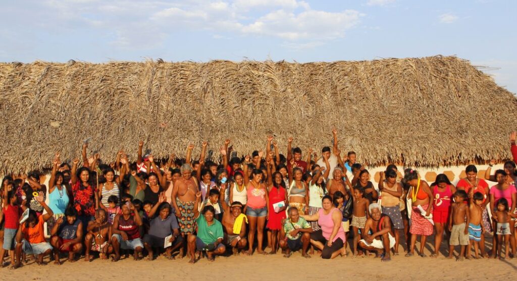 Reunião de mulheres apinajé em Tocantins